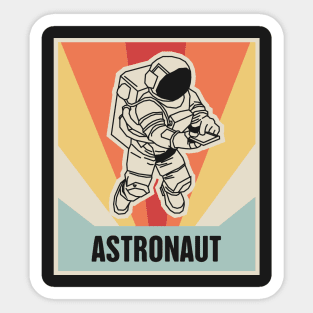 Vintage Outer Space Astronaut Sticker